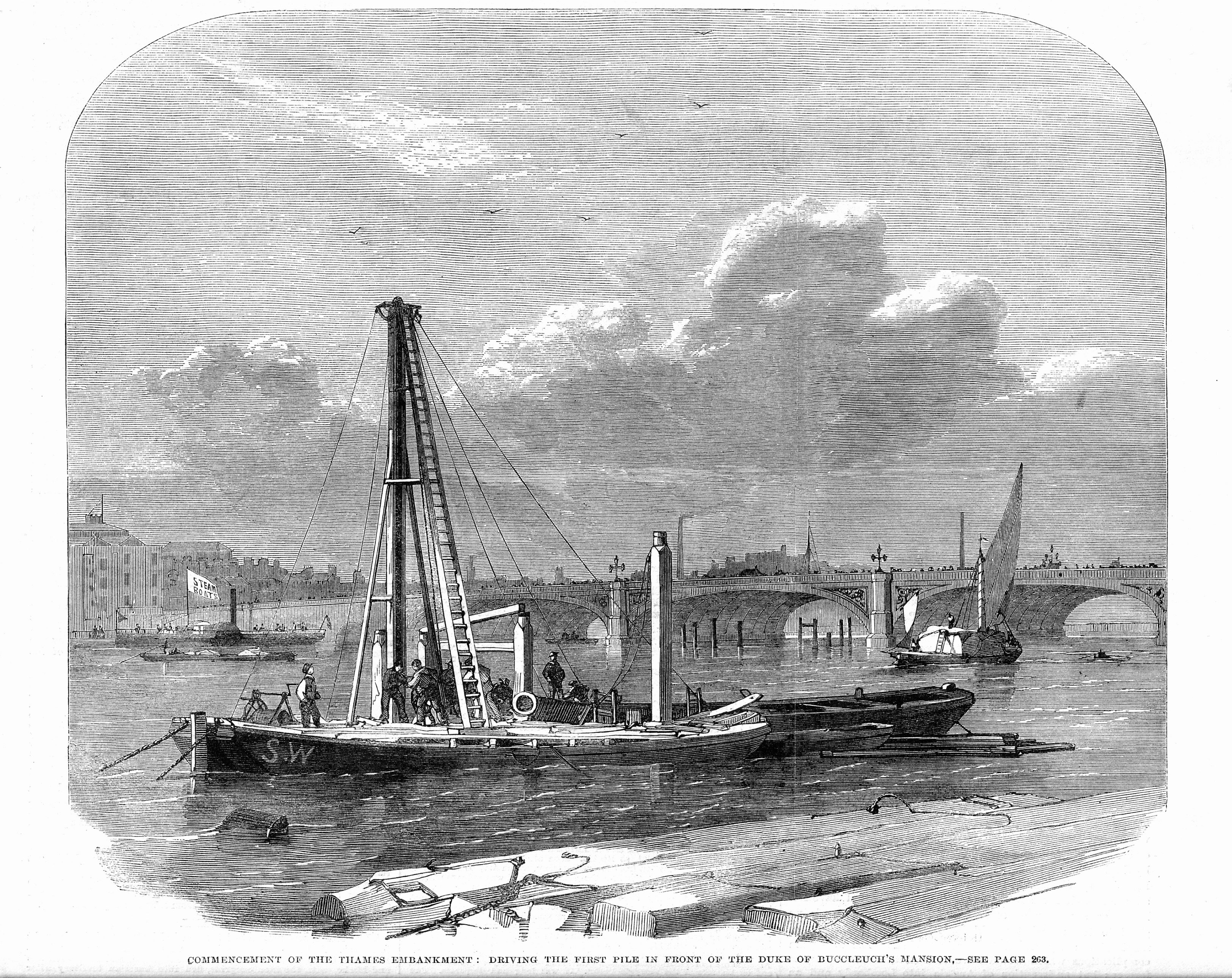 London,river view,prints Illustrated London News